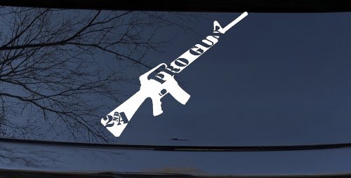 Pro Gun 2nd Amendment Riffle AR15 AR 15 Car or Truck Window Decal Sticker