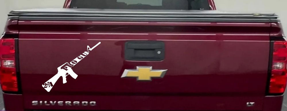 Pro Gun 2nd Amendment Riffle AR15 AR 15 Car or Truck Window Decal Sticker (White)