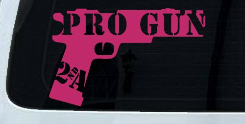 Pro Gun 2nd Amendment Hand Gun Car or Truck Window Decal Sticker