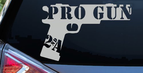 Pro Gun 2nd Amendment Hand Gun Car or Truck Window Decal Sticker