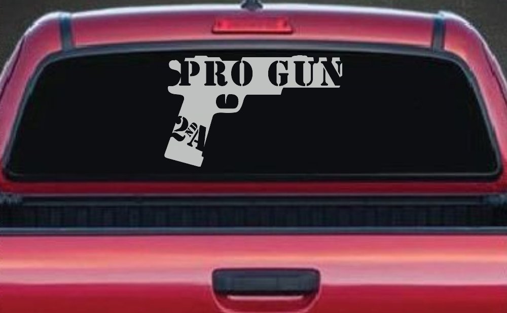Pro Gun 2nd Amendment Hand Gun Car or Truck Window Decal Sticker