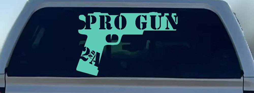 Pro Gun 2nd Amendment Hand Gun Car or Truck Window Decal Sticker