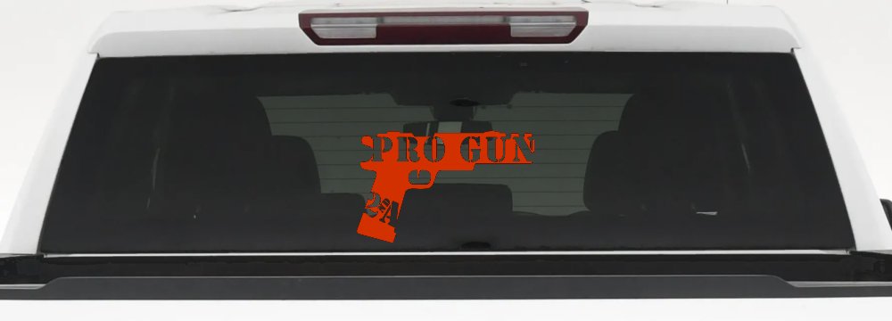 Pro Gun 2nd Amendment Hand Gun Car or Truck Window Decal Sticker