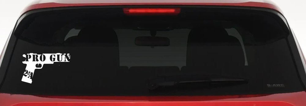 Pro Gun 2nd Amendment Hand Gun Car or Truck Window Decal Sticker