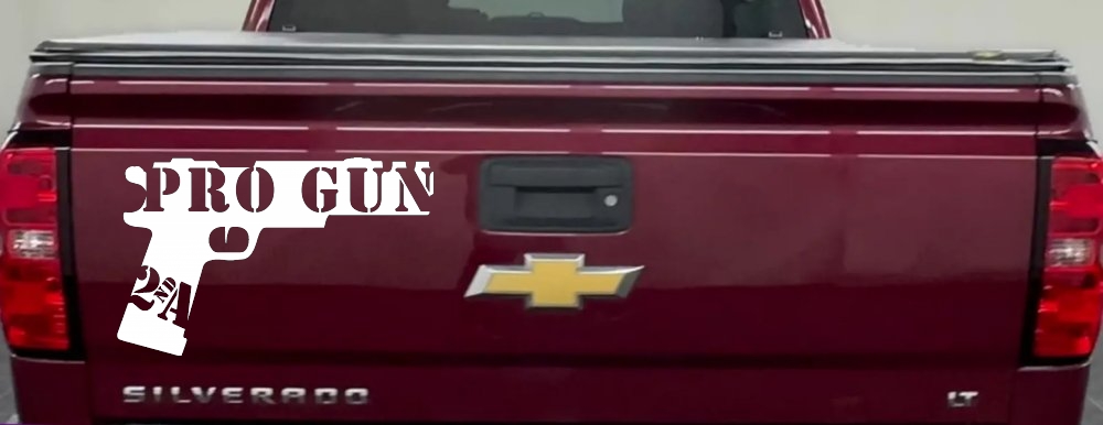 Pro Gun 2nd Amendment Hand Gun Car or Truck Window Decal Sticker