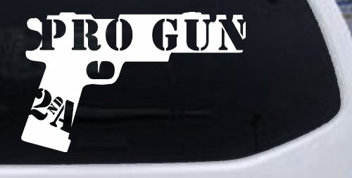Pro Gun 2nd Amendment Hand Gun Car or Truck Window Decal Sticker