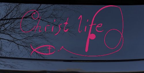 Christ Life Christian Fish Car or Truck Window Decal Sticker