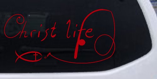 Christ Life Christian Fish Car or Truck Window Decal Sticker