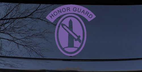 US Army Honor Guard  Military Car or Truck Window Decal Sticker (Purple)