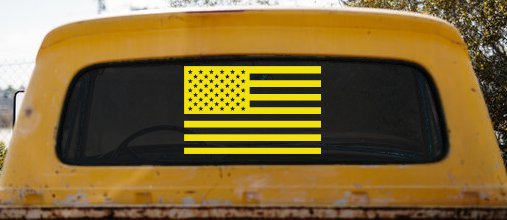American US Flag Military Car or Truck Window Decal Sticker