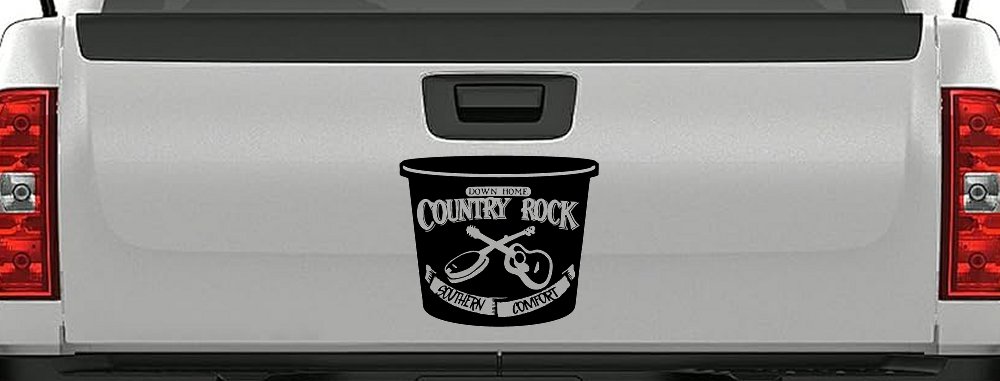 Country Rock Southern Comfort Tub Car or Truck Window Decal Sticker (Black)