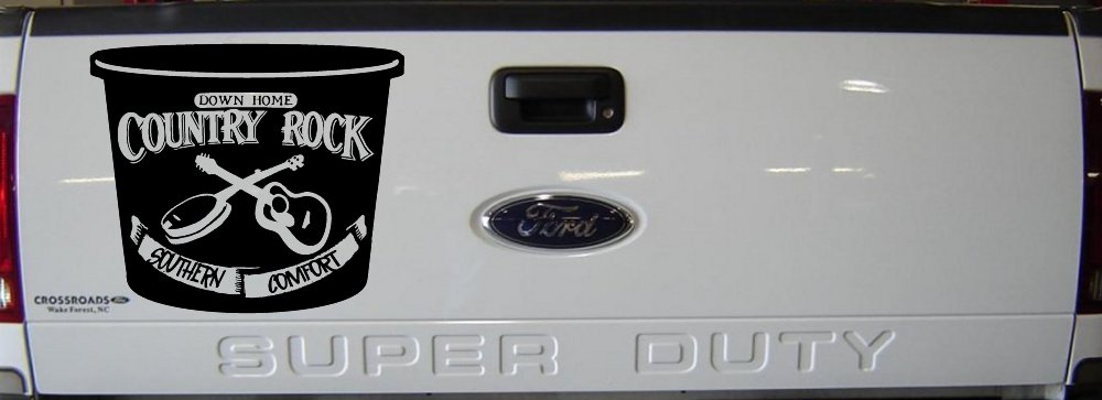 Country Rock Southern Comfort Tub Car or Truck Window Decal Sticker (Black)