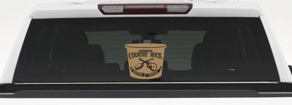 Country Rock Southern Comfort Tub Car or Truck Window Decal Sticker (Light Brown)
