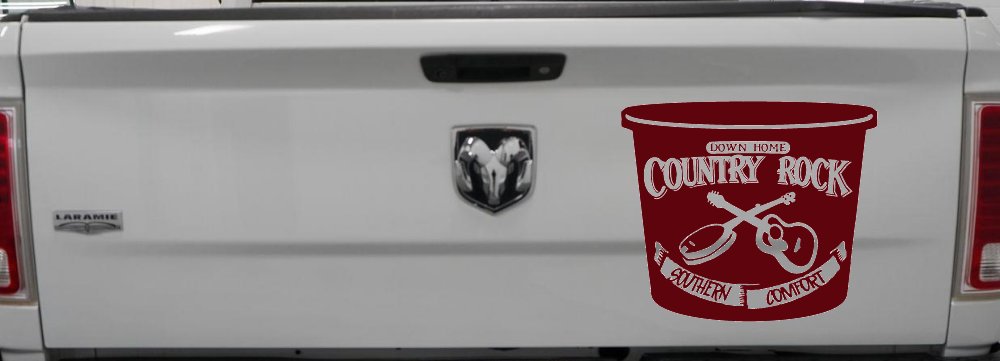 Country Rock Southern Comfort Tub Car or Truck Window Decal Sticker (Purple Red)