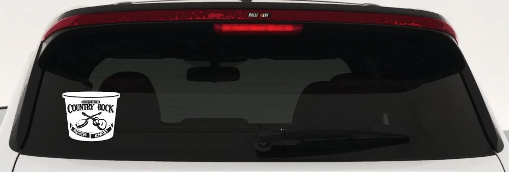 Country Rock Southern Comfort Tub Car or Truck Window Decal Sticker (White)