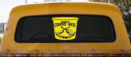 Country Rock Southern Comfort Tub Car or Truck Window Vinyl Decal Sticker (Yellow)
