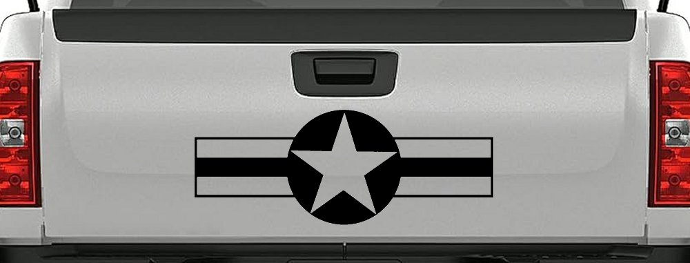 Army Star And Bars Military Car or Truck Window Decal Sticker