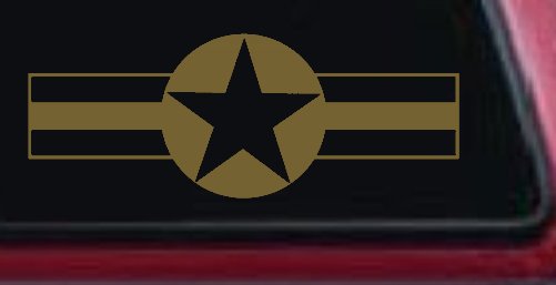 Army Star And Bars Military Car or Truck Window Decal Sticker