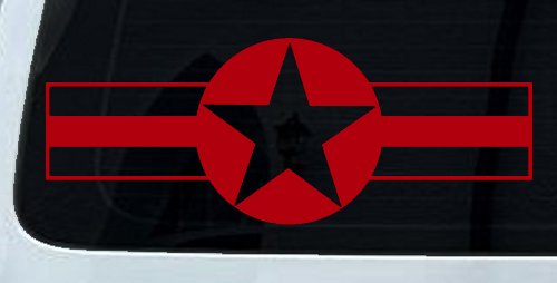 Army Star And Bars Military Car or Truck Window Decal Sticker