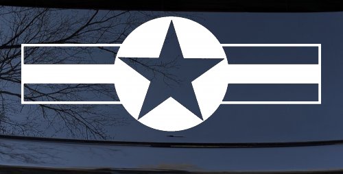 Army Star And Bars Military Car or Truck Window Decal Sticker