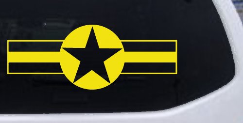 Army Star And Bars Military Car or Truck Window Decal Sticker