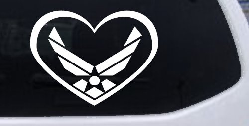 Air Force Inside Heart Military Car or Truck Window Decal Sticker