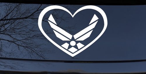 Air Force Inside Heart Military Car or Truck Window Decal Sticker
