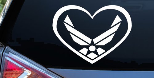 Air Force Inside Heart Military Car or Truck Window Decal Sticker