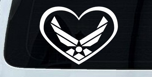 Air Force Inside Heart Military Car or Truck Window Decal Sticker