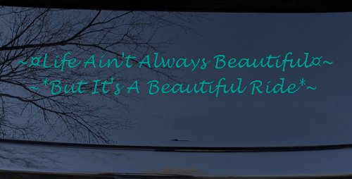 Life Ain't Always Beautiful But It's A Beautiful Ride Car or Truck Window Decal Sticker