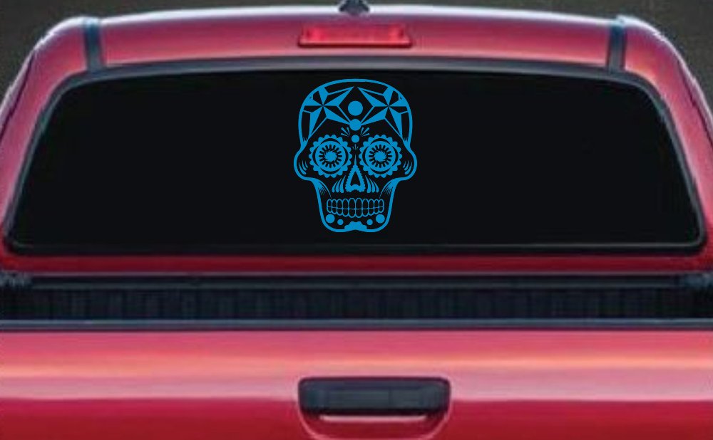 Tattoo Sugar Skull Nautical Star Skulls Car or Truck Window Decal Sticker