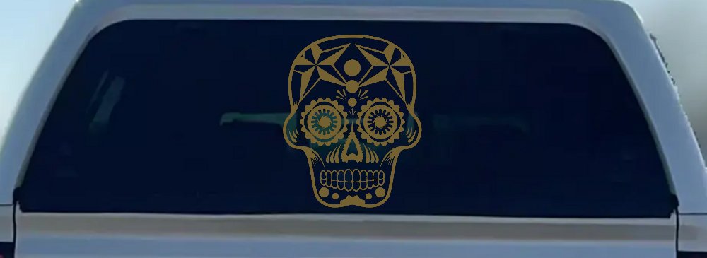 Tattoo Sugar Skull Nautical Star Skulls Car or Truck Window Decal Sticker
