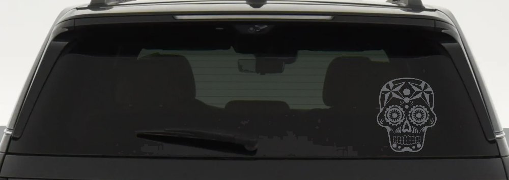 Tattoo Sugar Skull Nautical Star Skulls Car or Truck Window Decal Sticker