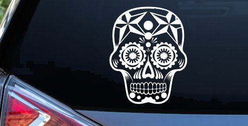 Tattoo Sugar Skull Nautical Star Skulls Car or Truck Window Decal Sticker