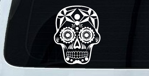 Tattoo Sugar Skull Nautical Star Skulls Car or Truck Window Decal Sticker