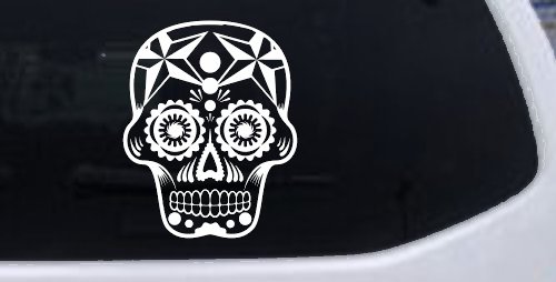 Tattoo Sugar Skull Nautical Star Skulls Car or Truck Window Decal Sticker