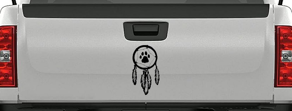 Dreamcatcher With Bear Claw Native American Indian Dream Catcher Car or Truck Window Decal Sticker