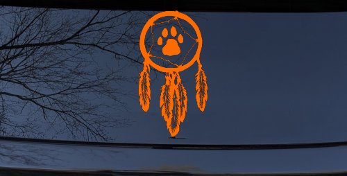 Dreamcatcher With Bear Claw Native American Indian Dream Catcher Car or Truck Window Decal Sticker
