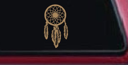 Dreamcatcher Native American Indian Dream Catcher Car or Truck Window Vinyl Decal Sticker (Light Brown)