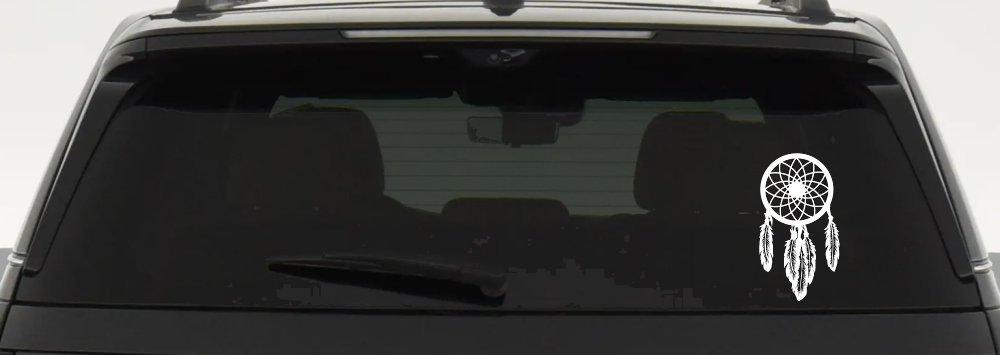 Dreamcatcher Native American Indian Dream Catcher Car or Truck Window Decal Sticker (White)