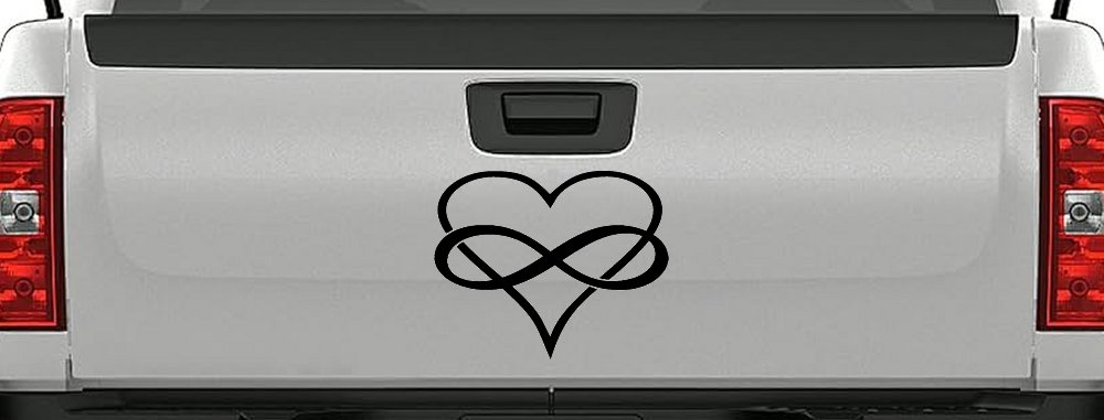 Infinity Symbol Around A Heart Car or Truck Window Decal Sticker