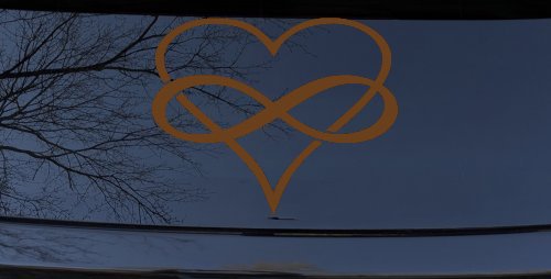 Infinity Symbol Around A Heart Car or Truck Window Decal Sticker
