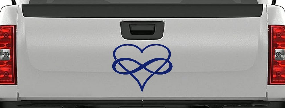 Infinity Symbol Around A Heart Car or Truck Window Decal Sticker