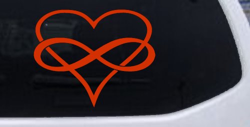 Infinity Symbol Around A Heart Car or Truck Window Decal Sticker