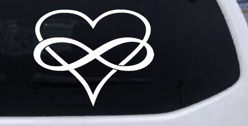 Infinity Symbol Around A Heart Car or Truck Window Decal Sticker
