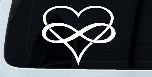 Infinity Symbol Around A Heart Car or Truck Window Decal Sticker