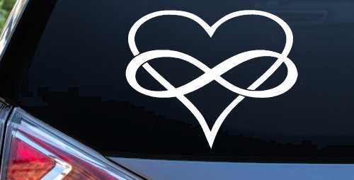 Infinity Symbol Around A Heart Car or Truck Window Decal Sticker