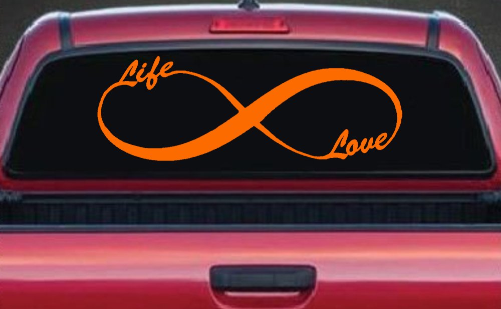 Infinity Symbol Life And Love Car or Truck Window Decal Sticker