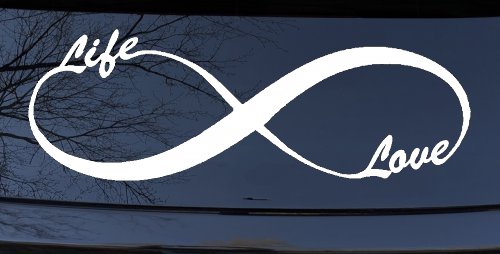 Infinity Symbol Life And Love Car or Truck Window Decal Sticker