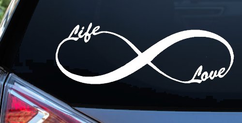 Infinity Symbol Life And Love Car or Truck Window Decal Sticker